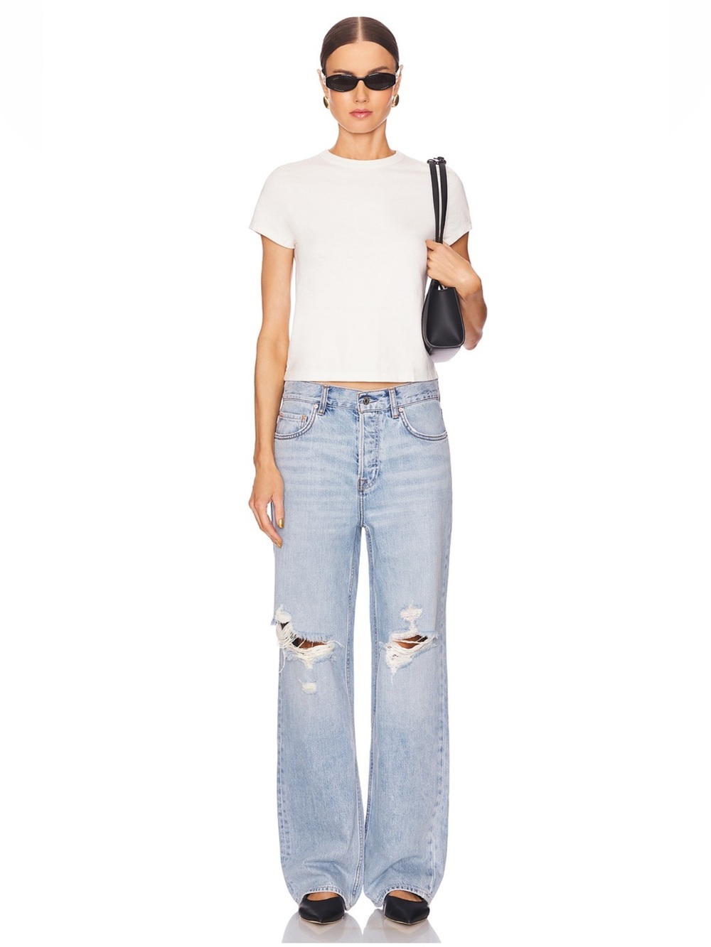 GRLFRND Jeans Bella Low Rise Boyfriend Jeans in Fairfax Light Blue Size 25